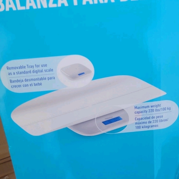 GRACO DIGITAL LCD SCALE Up To 220lbs W Removable Tray Baby, Child Or PET SCALE - Picture 6 of 6